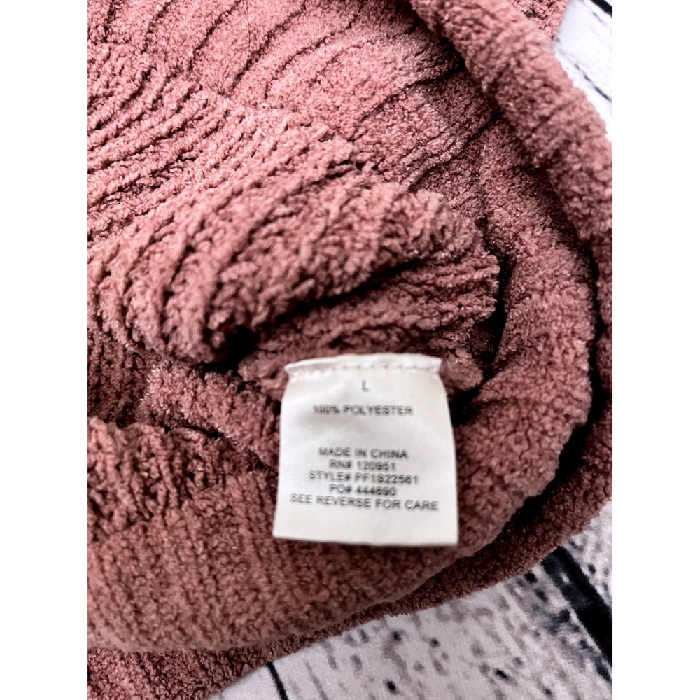Pink Rose Womens Sweater L Mock Neck Long Sleeve Knit Pullover Mauve Casual - Picture 5 of 6